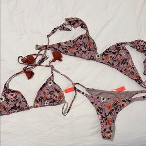 Maaji Floral Bikini with Orange Accents